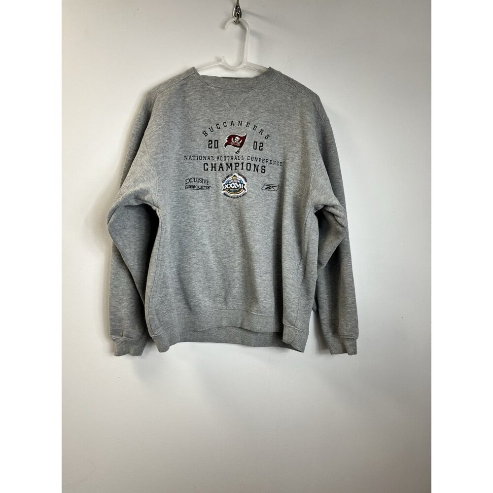 Vintage Reebok Tampa Bay Buccaneers Sweatshirt Men M NFL 2002 Champions 🩶